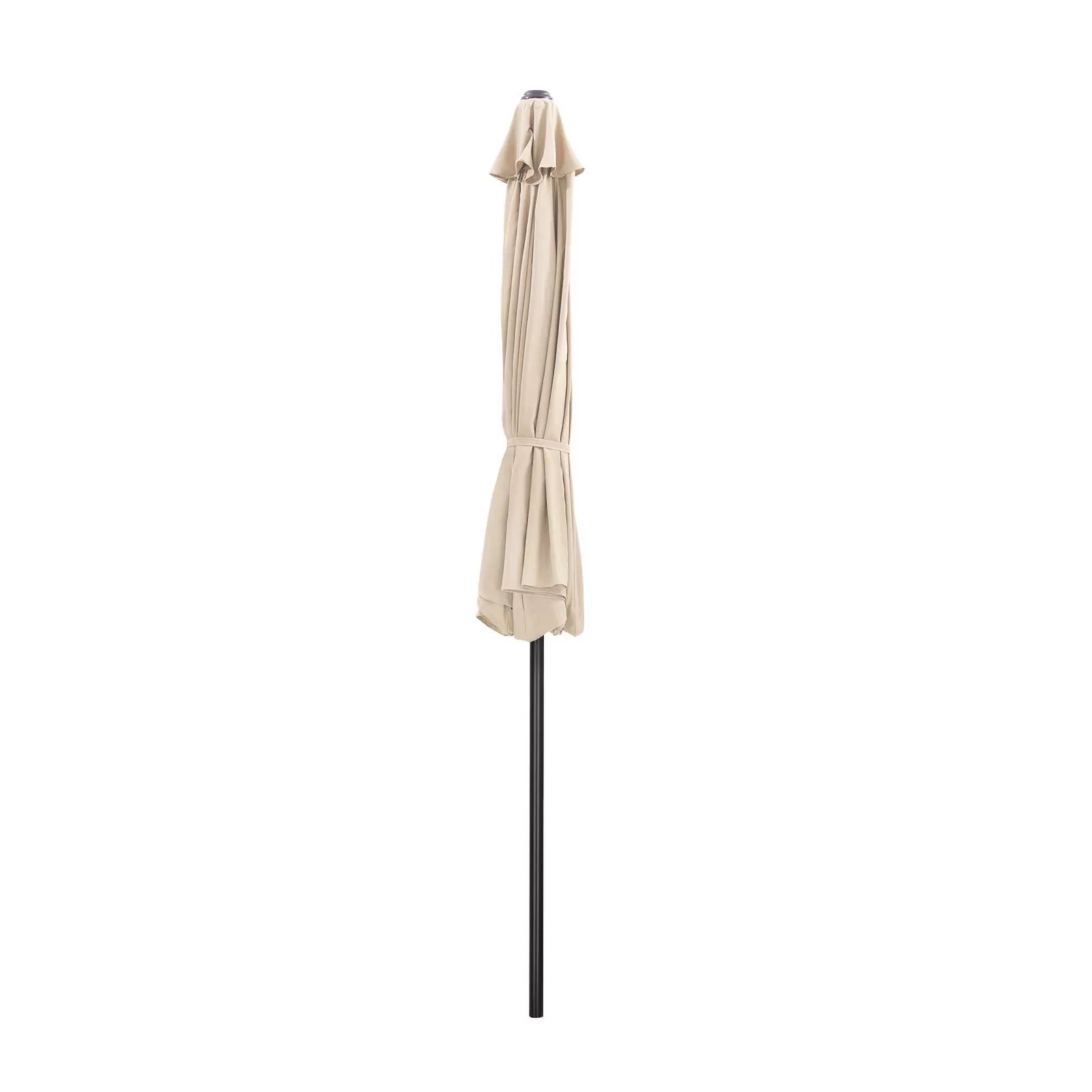 In And OutdoorMatch Parasol Kaleb - 300cm - Kantelbaar - Camping - Rond - Staand - Beige - Terras, tuin of strand Sunshade