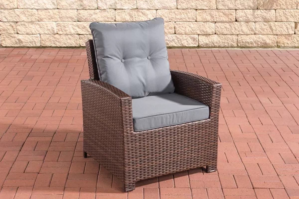 In And OutdoorMatch Premium Tuinstoelen Bailey - outdoor loungestoel - loungestoel - Lounge - ijzergrijs - 70 x 73 x 82 cm Garden Chair