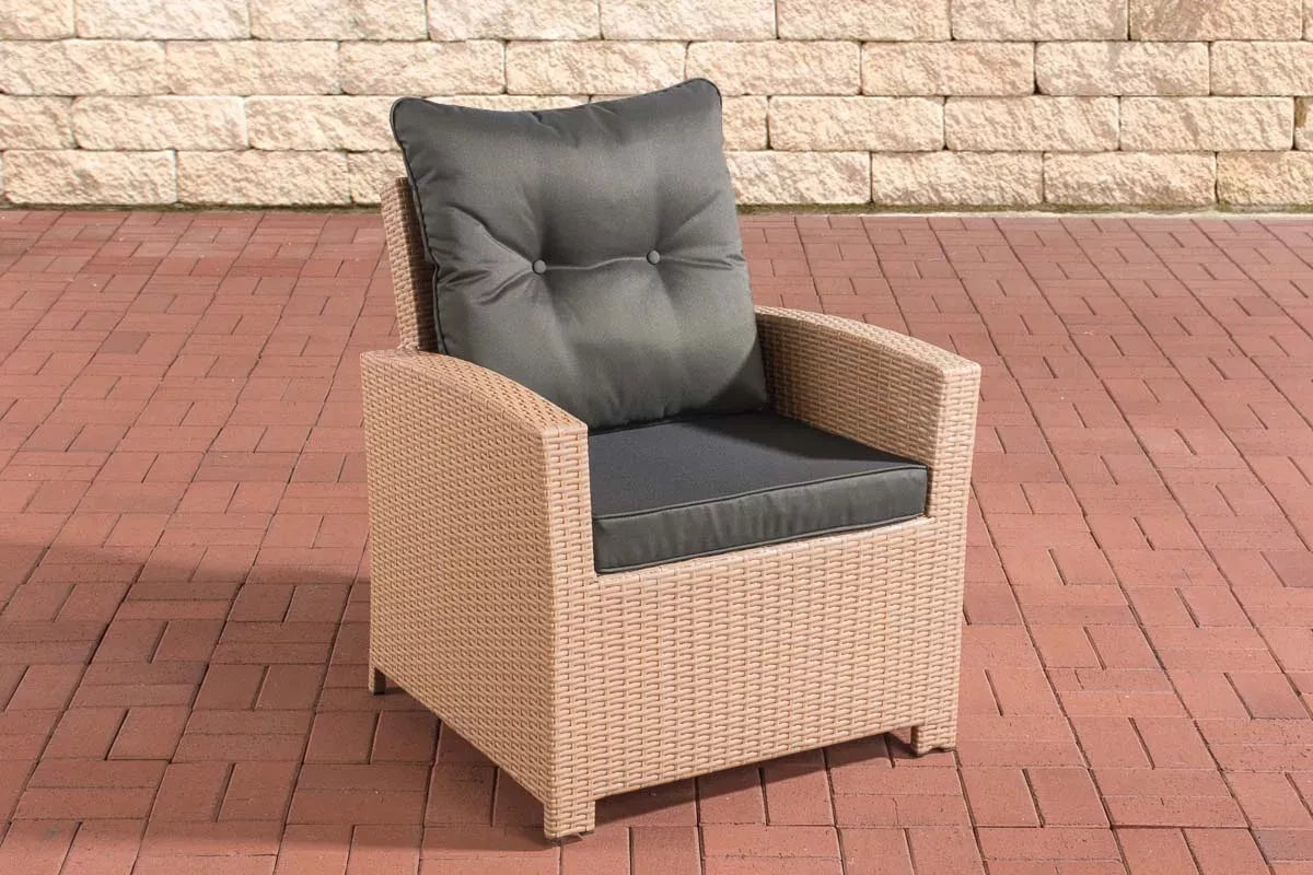 In And OutdoorMatch Premium Tuinstoelen Marion - outdoor loungestoel - loungestoel - Lounge - antraciet -70 x 73 x 82 cm Garden Chair