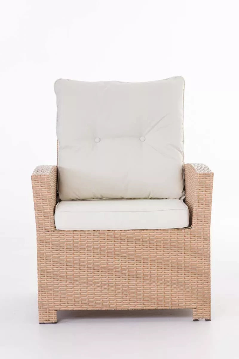 In And OutdoorMatch Premium Tuinstoelen Nina - outdoor loungestoel - loungestoel - Lounge - crèmewit -70 x 73 x 82 cm Garden Chair