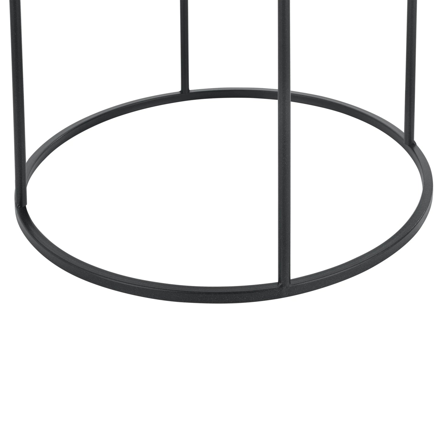 In And OutdoorMatch Salontafel Garett - Rond - Set van 3 - Zwart - 45xØ30 - 50xØ35 - 55xØ40 cm - Metaal - Modern Design Bijzetttafel