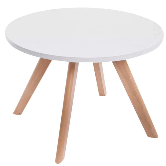 In And OutdoorMatch Salontafel Lesley - Wit blad - hout - MDF - 60x60x40cm - modern design Bijzetttafel