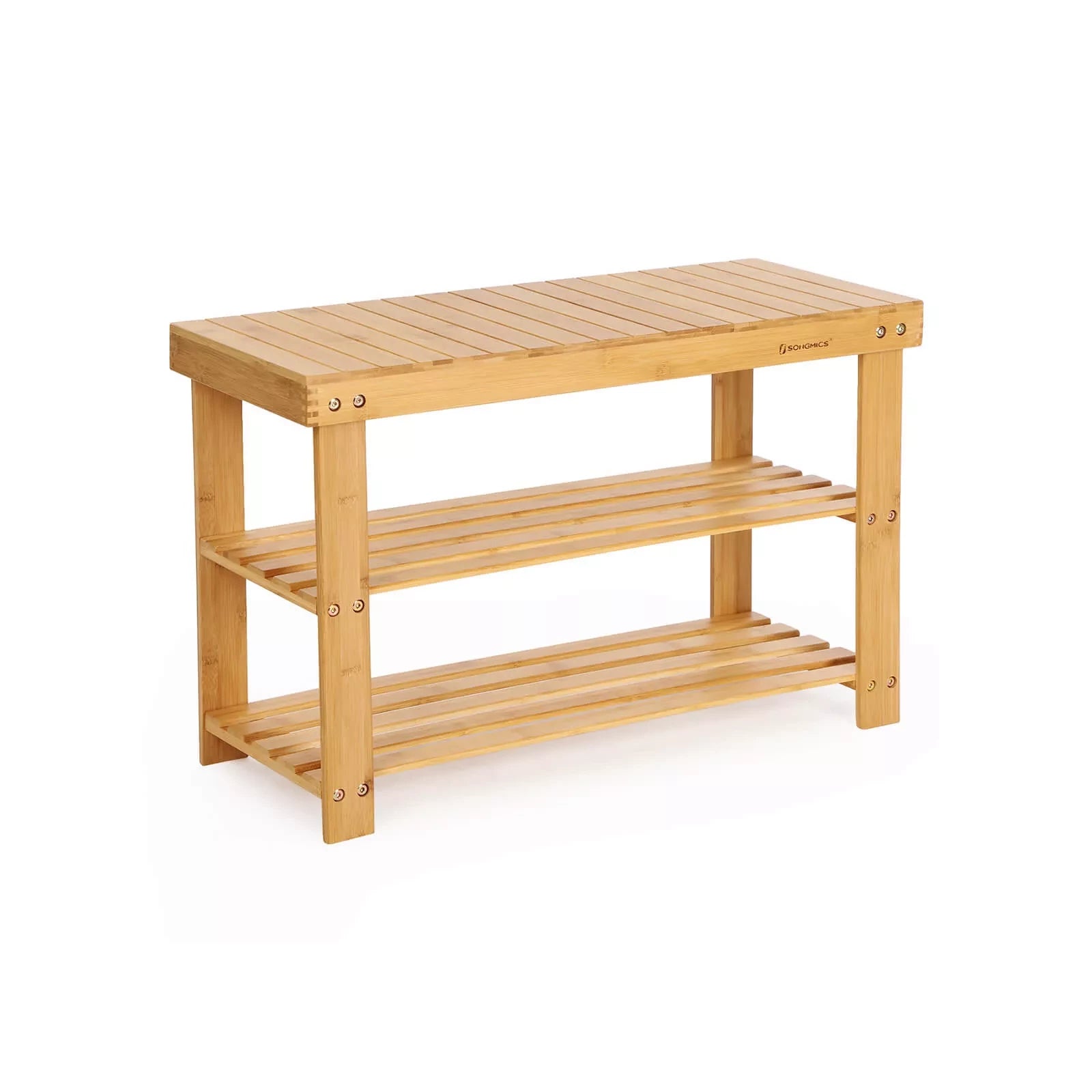 In And OutdoorMatch Schoenenbank Jaden - Hout - Opbergruimte - Halbank - 70x45x28cm shoe bench