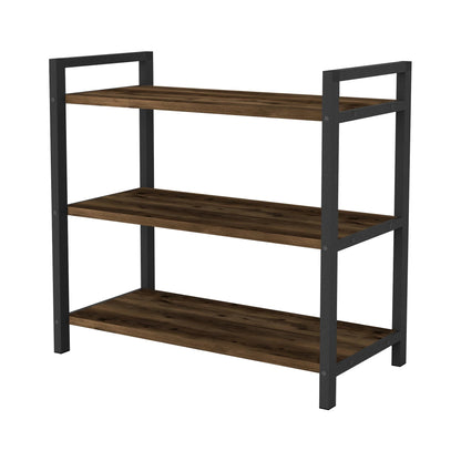 In And OutdoorMatch Schoenenrek Alan - 70x66x36 cm - Eiken Antiek en Antraciet - 70x66x36 cm - Modern Design shoe rack