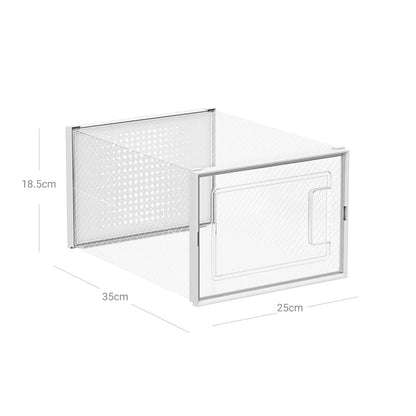 In And OutdoorMatch Schoenenrek Aurore - Wit - 18 paar schoenen - Schoenenkast - Afmeting per doos: 35 x 25 x 18,5 cm shoebox