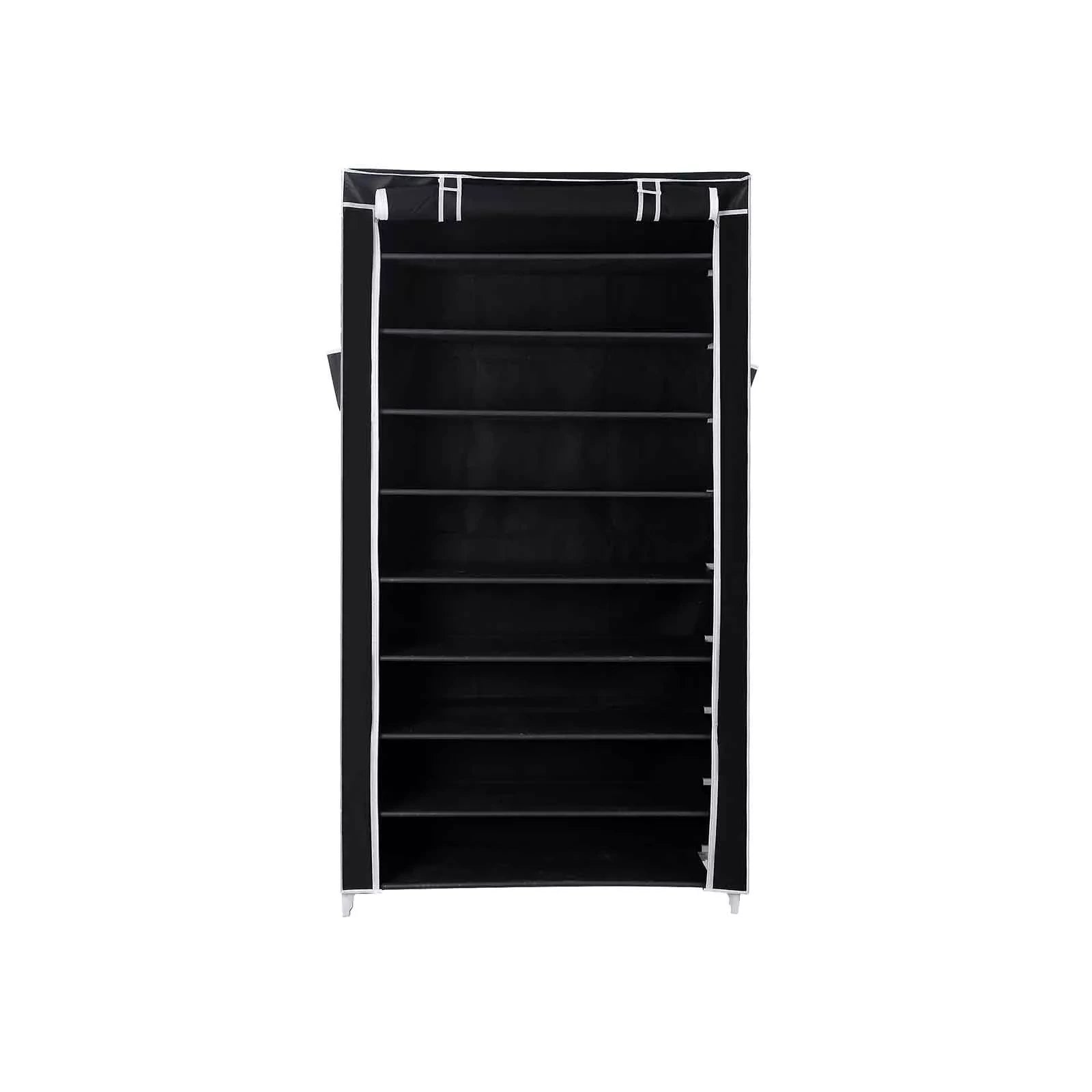 In And OutdoorMatch Schoenenrek Ernestine - Met deur - 24 tot 30 paar - Waterdicht - Schoenenkast - Stalen buizen - Stofvrij - 88x28x160cm shoe rack