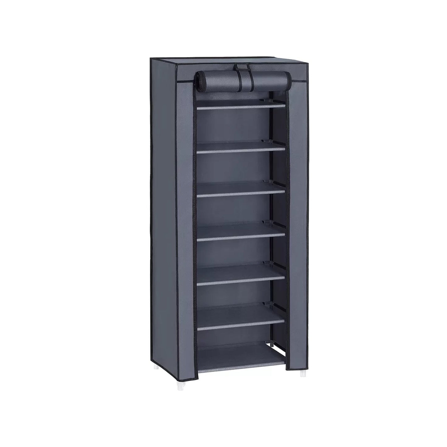 In And OutdoorMatch Schoenenrek Selmer - Met deur - 14 paar - Waterdicht - Schoenenkast - Stalen buizen - Stofvrij - 46x28x126cm shoe rack