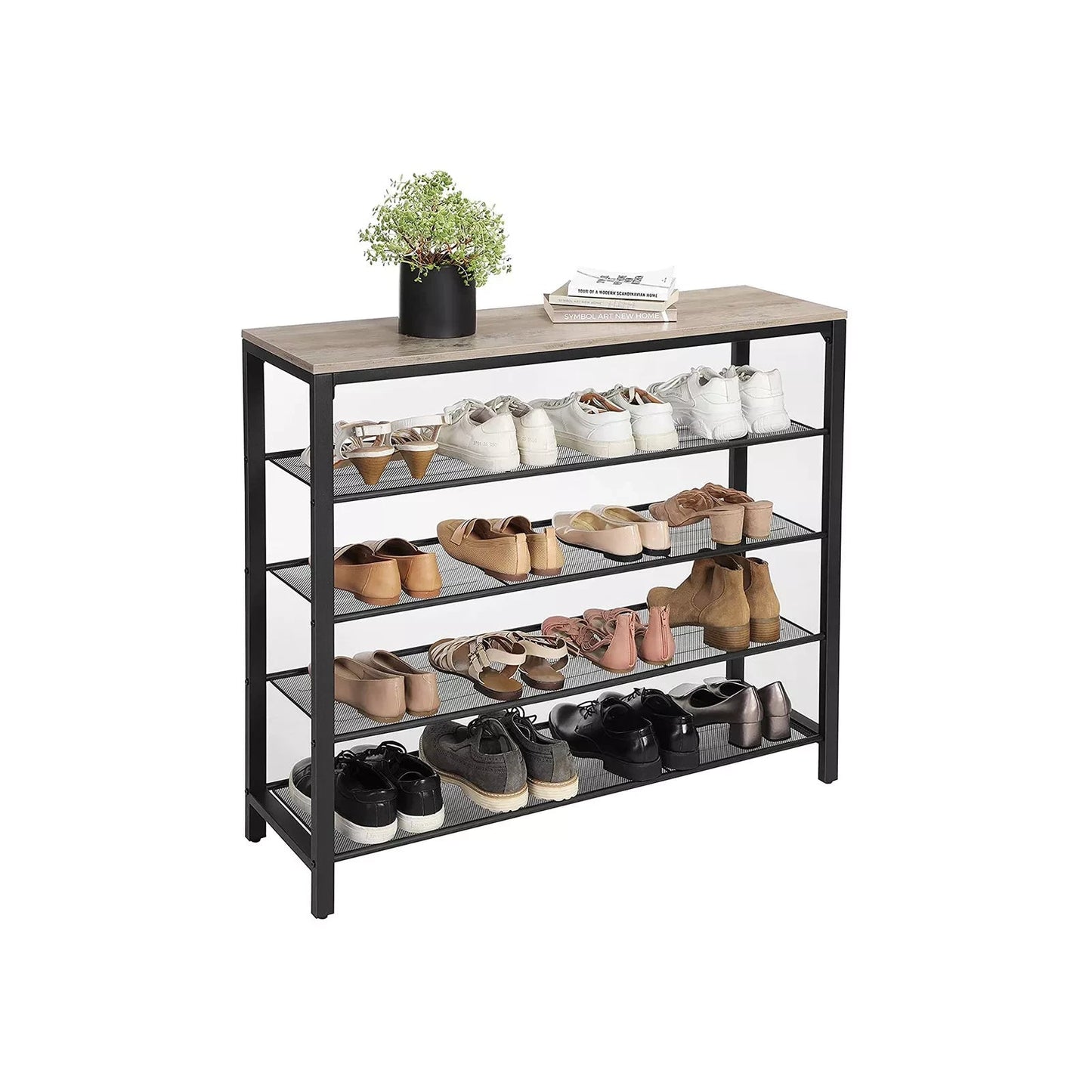 In And OutdoorMatch Schoenenrek Tyreek - Metaal - 16-20 paar schoenen - Schoenenkast - 100x30x92cm shoe rack