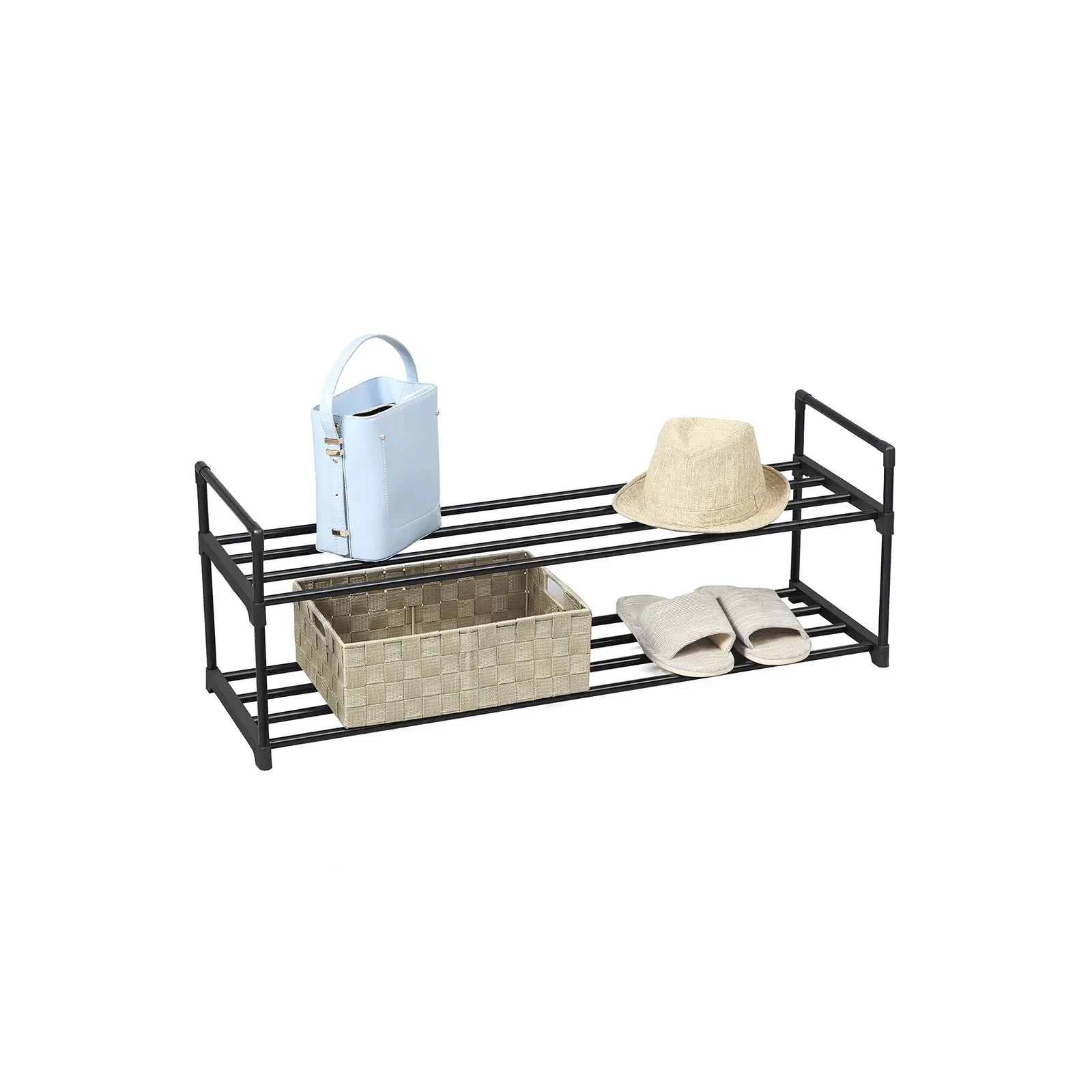 In And OutdoorMatch Schoenenrek metaal Carmen - 10 paar schoenen - Schoenenkast - 92 x 30 x 33 cm shoe rack