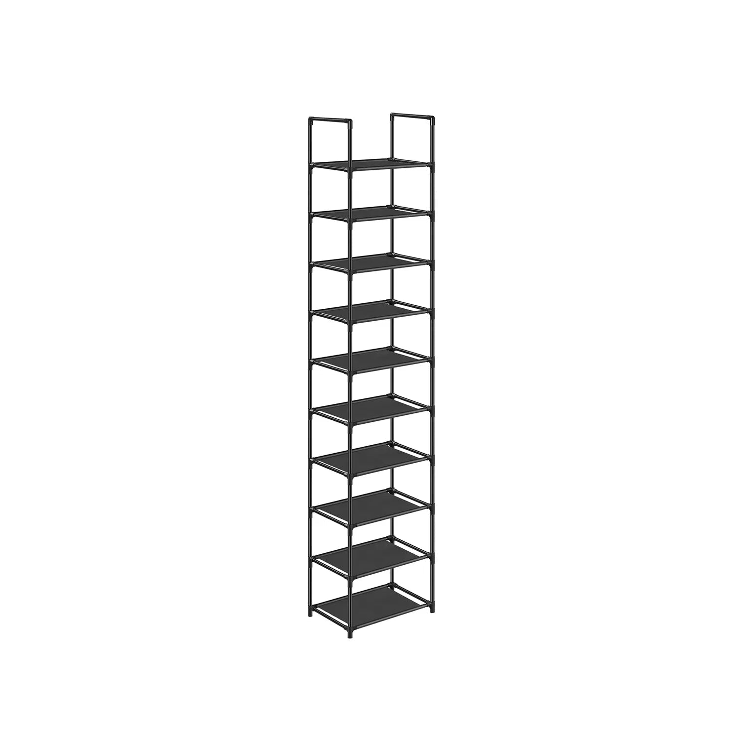 In And OutdoorMatch Schoenenrek metaal Cordie - 10 paar schoenen - Schoenenkast - 33x33x173 cm shoe rack