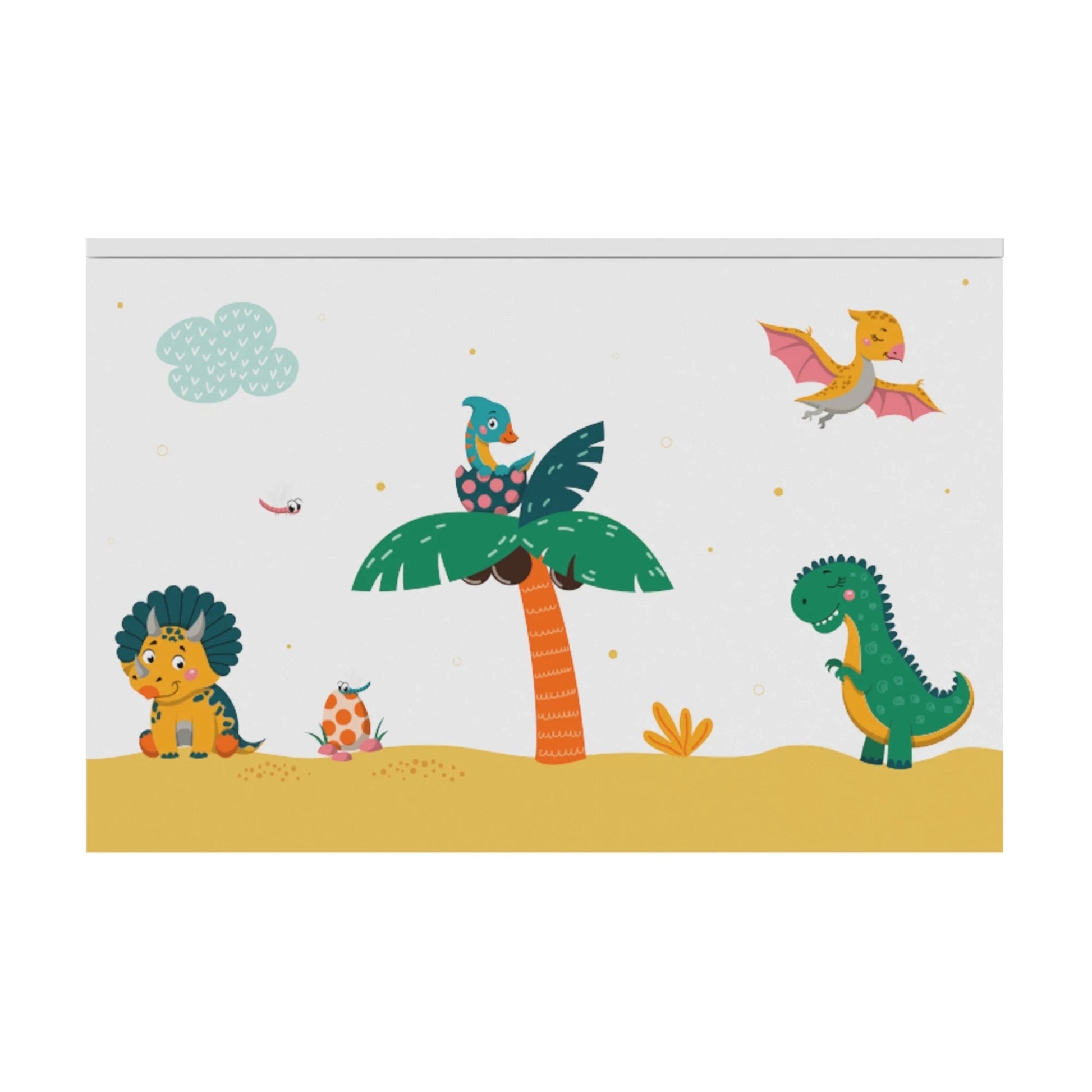 In And OutdoorMatch Speelgoeddoos Milo - Doos voor speelgoed - 40x60x30 cm - dinosaurusmotief - voor jongens - voor meisjes Opslagruimte