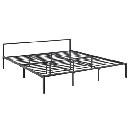 In And OutdoorMatch Stalen Bed Reta - Bedframe - Met bedbodem - 180x200 cm - Mat Zwart - Modern Design Bedframe