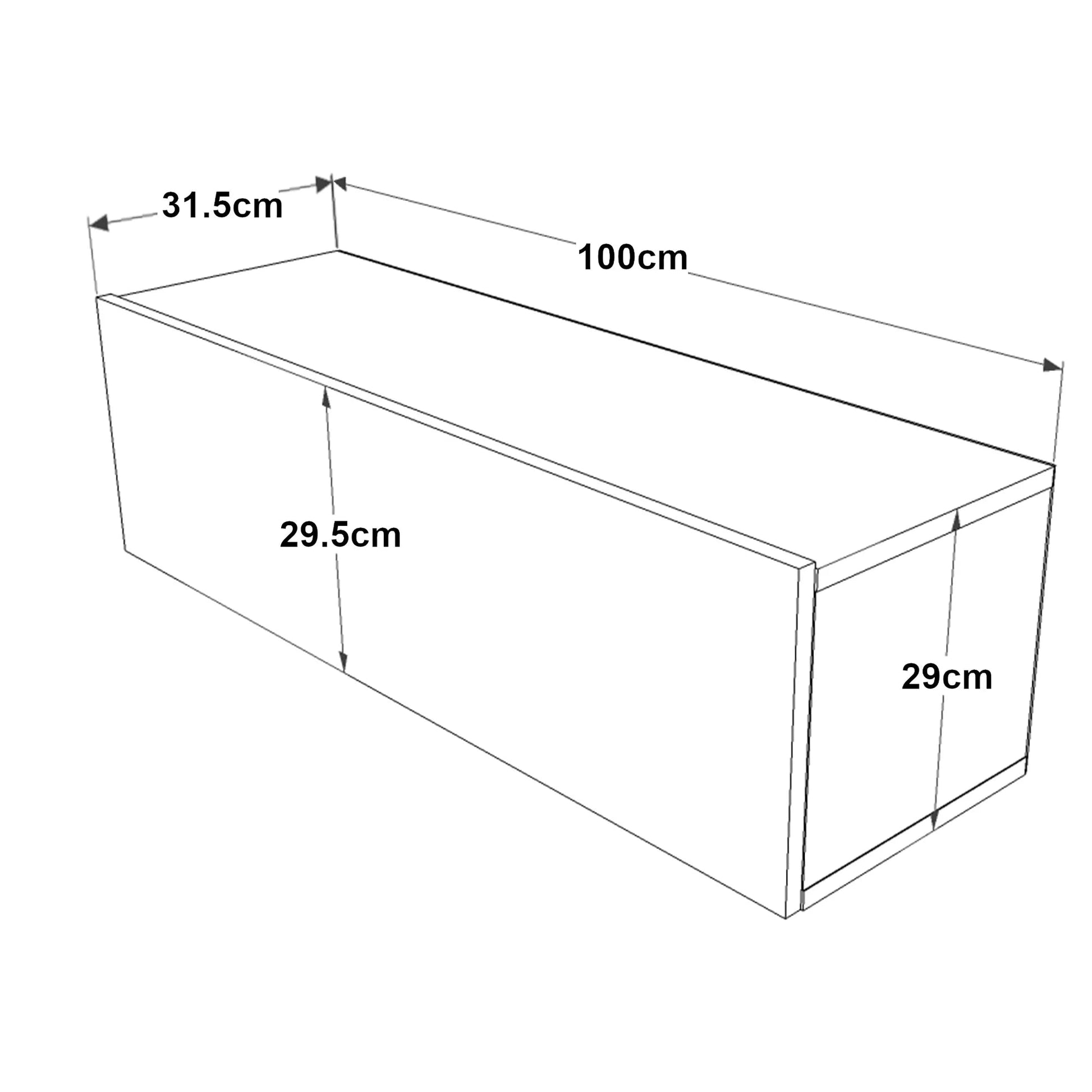 In And OutdoorMatch TV Kast Clear - TV Meubel - TV meubel - 100x31,5x29,5cm - Houtkleurig - Spaanplaat - Sierkast TV-meubel