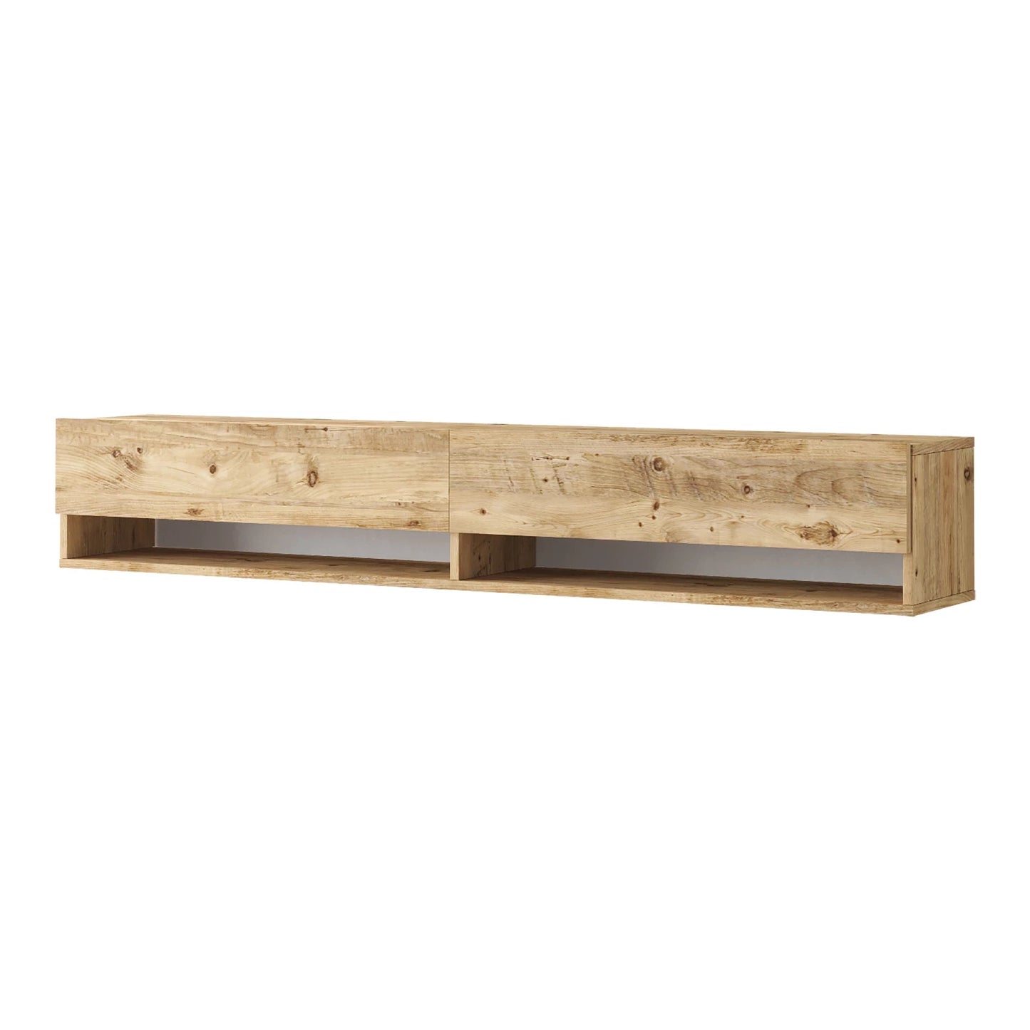 In And OutdoorMatch TV Kast Piera - TV Meubel - TV meubel - 2 Opbergvakken - 180x31,5x29,5cm - Houtkleurig - Sierkast TV-meubel