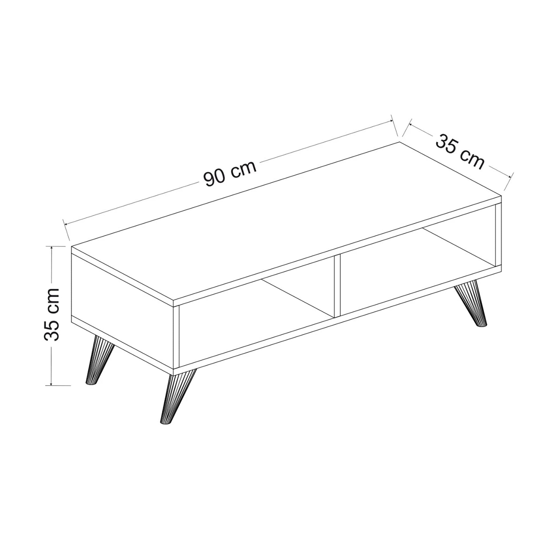 In And OutdoorMatch TV meubel Earnest - 90x35x35 cm - Wit - Spaanplaat en Kunststof - Modern Design TV-meubel