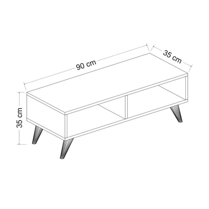 In And OutdoorMatch TV meubel Earnest - 90x35x35 cm - Wit - Spaanplaat en Kunststof - Modern Design TV-meubel