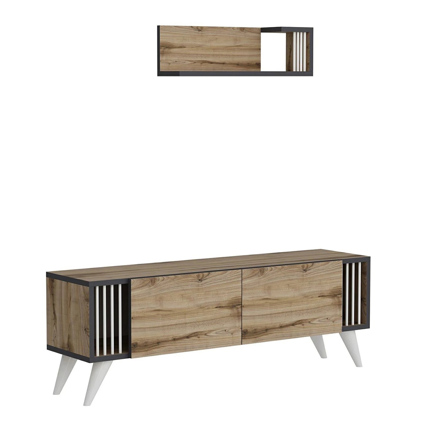 In And OutdoorMatch TV-meubel Nixon - 120x31x42 cm - Houtkleur - MDF TV cabinet