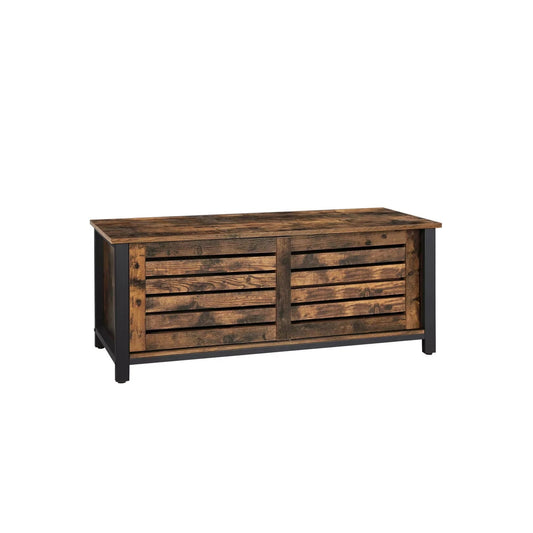 In And OutdoorMatch TV-meubel industrieel Gerrard - Meubelkast - Hout - Bruin/zwart - 110x40x45cm TV-meubel