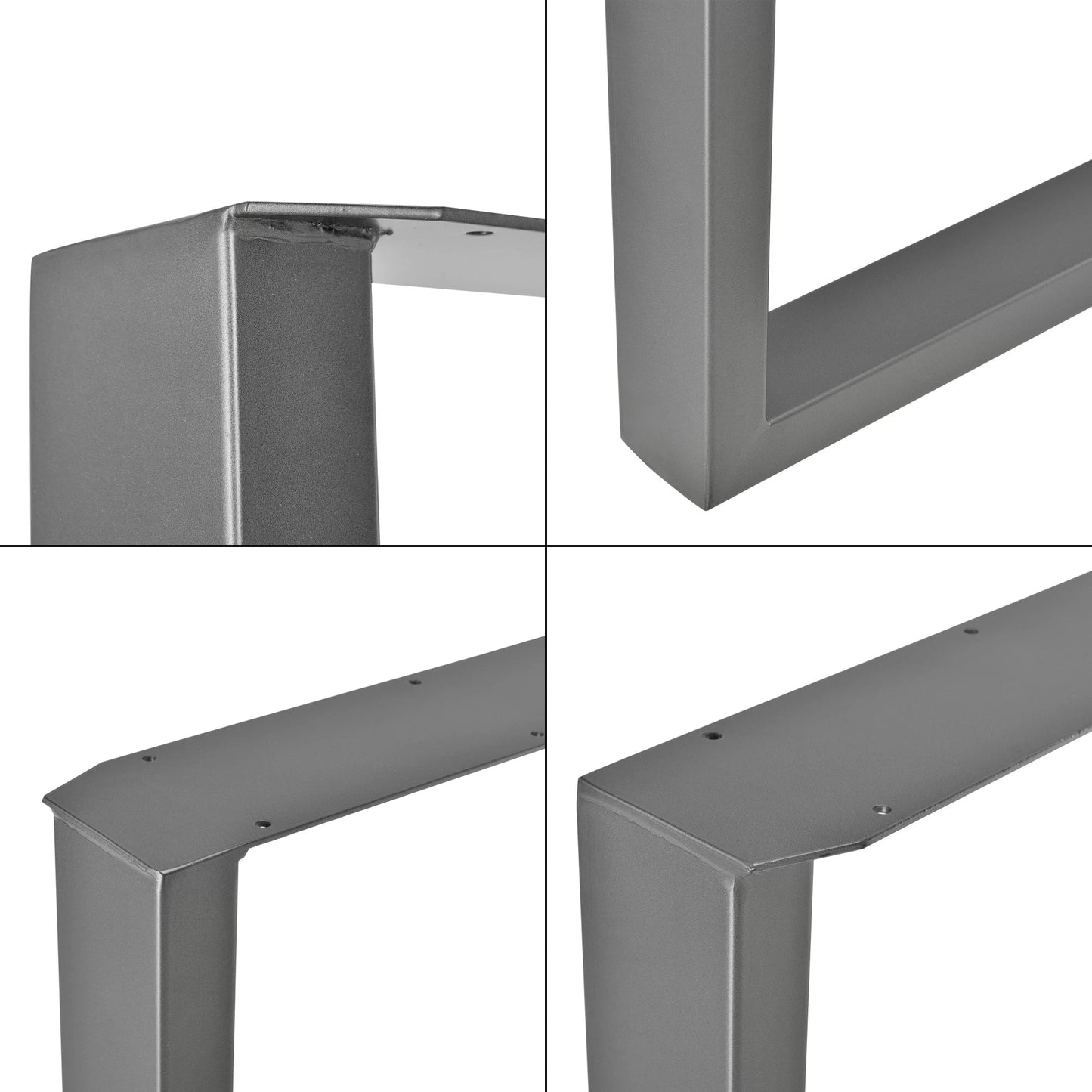 In And OutdoorMatch Tafelpoot Otho - Stalen Onderstel - Set van 2 - U Tafelpoot - 80x72 cm - Metaal Grijs table legs