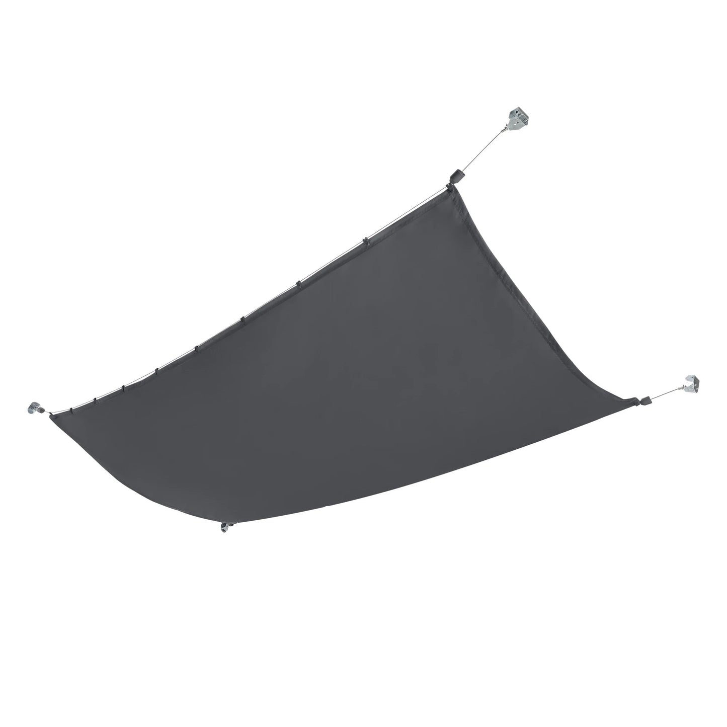 In And OutdoorMatch Terrasluifel Hefla - 140x270 cm - Donkergrijs - Polyester - Staal - Kunststof - Waterafstotende Coating Sunshade