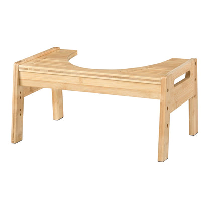 In And OutdoorMatch Toiletkruk Daisha - Bamboe - 21x42x30 cm - Houtkleur - Eco-vriendelijk materiaal - Stijlvolle uitstraling stool