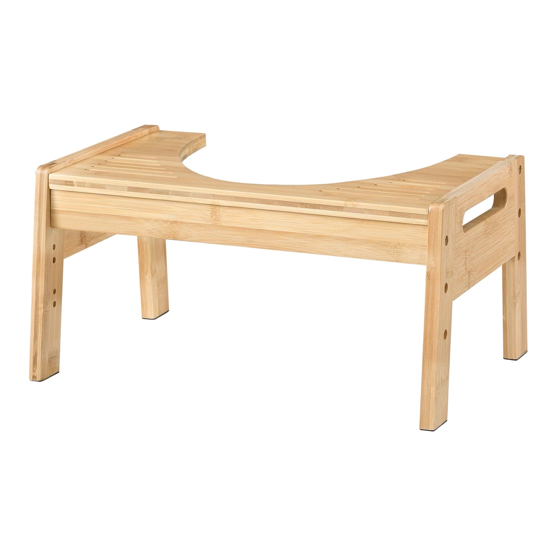 In And OutdoorMatch Toiletkruk Daisha - Bamboe - 21x42x30 cm - Houtkleur - Eco-vriendelijk materiaal - Stijlvolle uitstraling stool