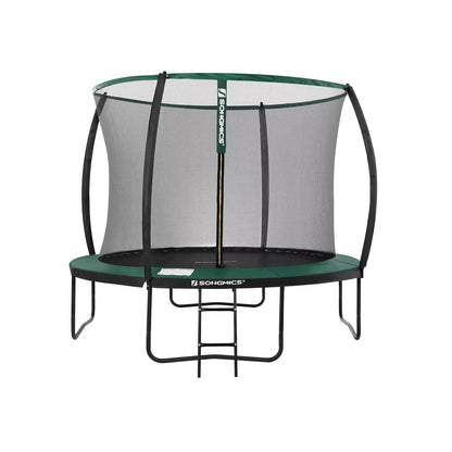 In And OutdoorMatch Trampoline Albina - Met veiligheidsnet & ladder - 305 cm groen - Rond - Tot 150 kg belasting selecteren Trampoline