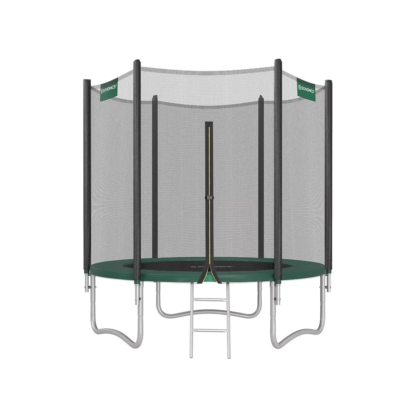 In And OutdoorMatch Trampoline Cordia - 183 cm groen - met veiligheidsnet & ladder - tot 100 kg belasting Trampoline