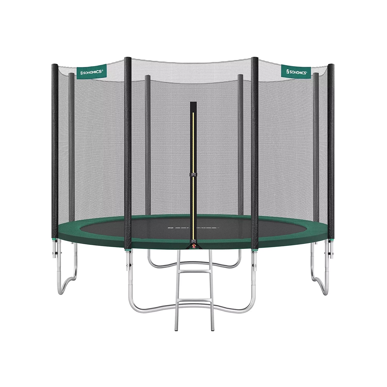 In And OutdoorMatch Trampoline Rosalia - 366 cm - Met veiligheidsnet & ladder - Groen - Rond - Tuin - tot 150 kg belasting Trampoline