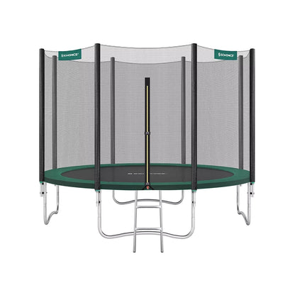 In And OutdoorMatch Trampoline Rosalia - 366 cm - Met veiligheidsnet & ladder - Groen - Rond - Tuin - tot 150 kg belasting Trampoline