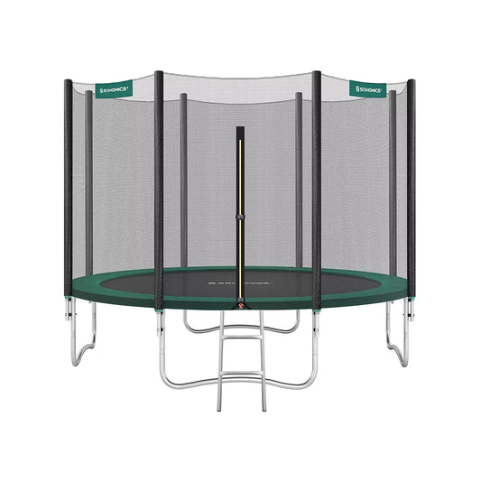 In And OutdoorMatch Trampoline Rosalia - 366 cm - Met veiligheidsnet & ladder - Groen - Rond - Tuin - tot 150 kg belasting Trampoline