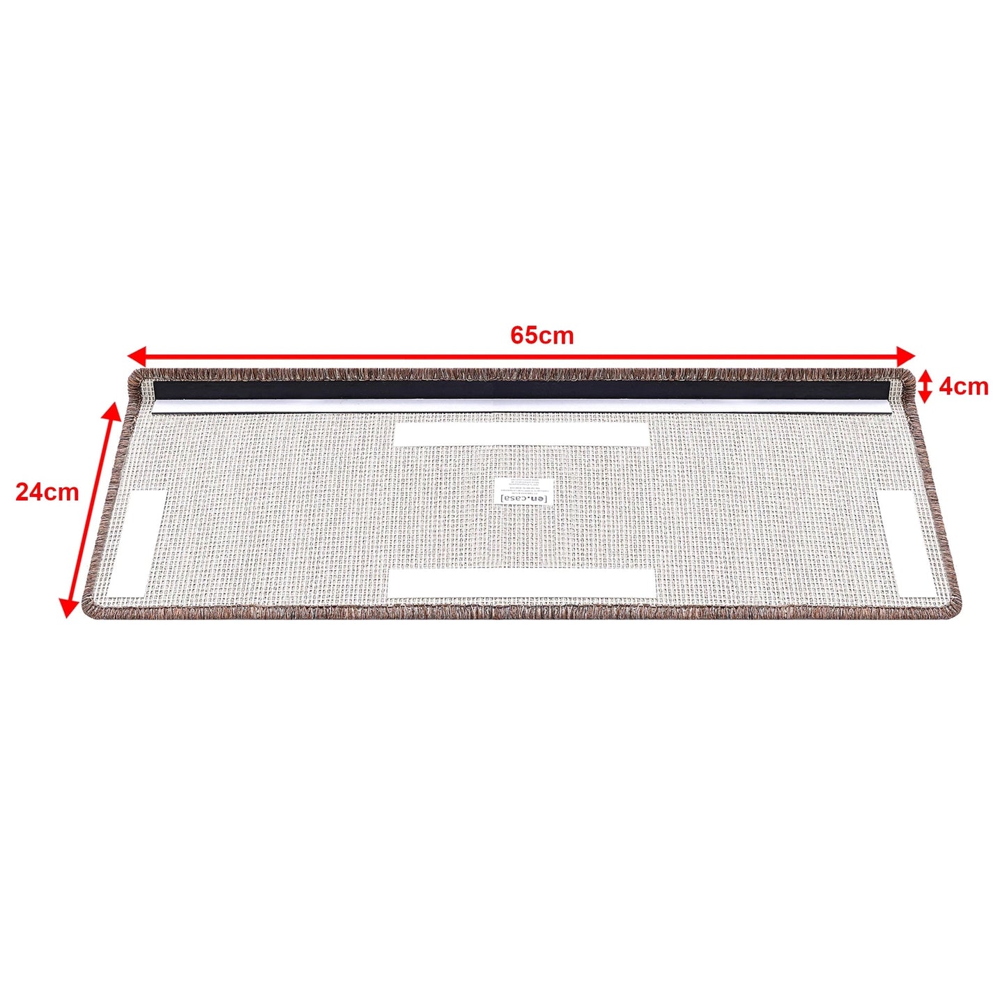 In And OutdoorMatch Trapmat Hailo - Set van 15 - Recht - Zelfklevend - Donkerbruin - 65x24cm Trap mat