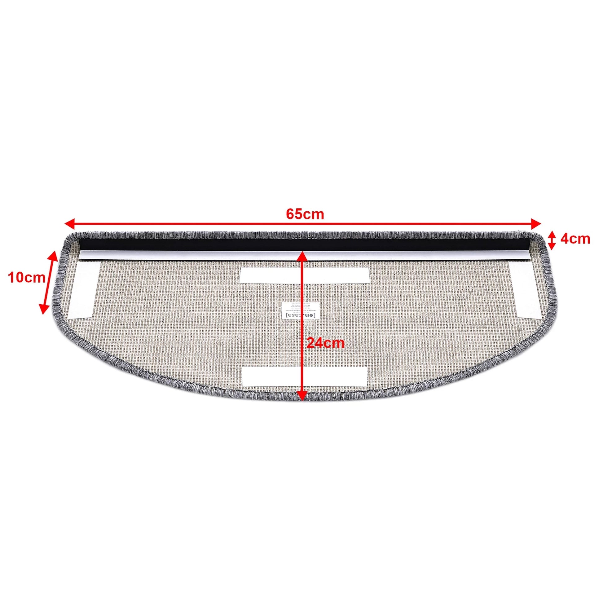 In And OutdoorMatch Trapmat Livo - Set van 15 - Rond - Zelfklevend - Lichtgrijs - 65x24cm Trap mat