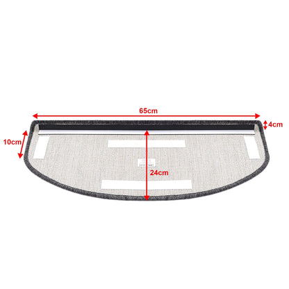 In And OutdoorMatch Trapmat Zico - Set van 15 - Rond - Zelfklevend - 65x24cm Trap mat