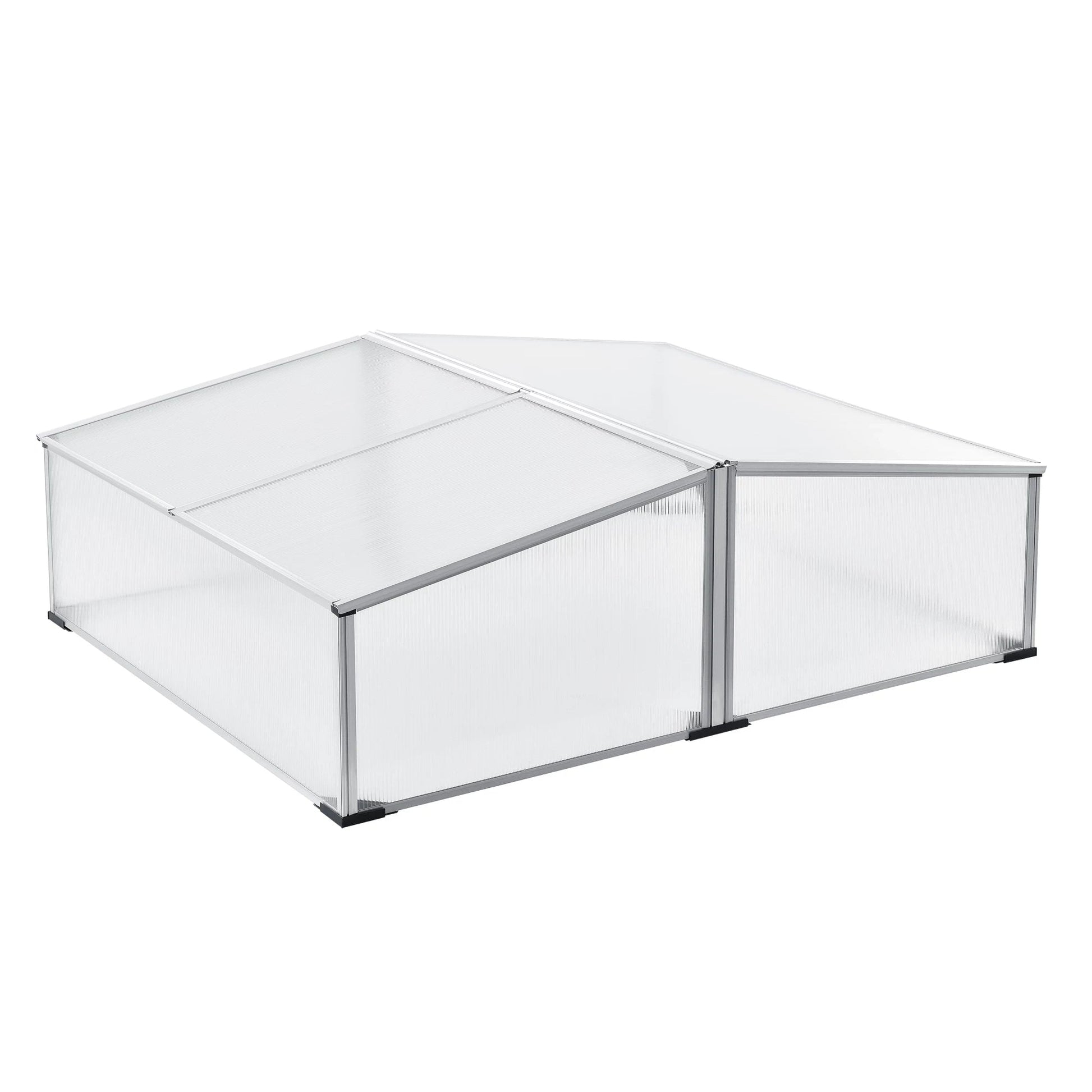 In And OutdoorMatch Tuinkas Gamon - Mini Kas - 100x120x30-40 cm - Aluminium Polycarbonaat - Weerbestendig Garden Storage box