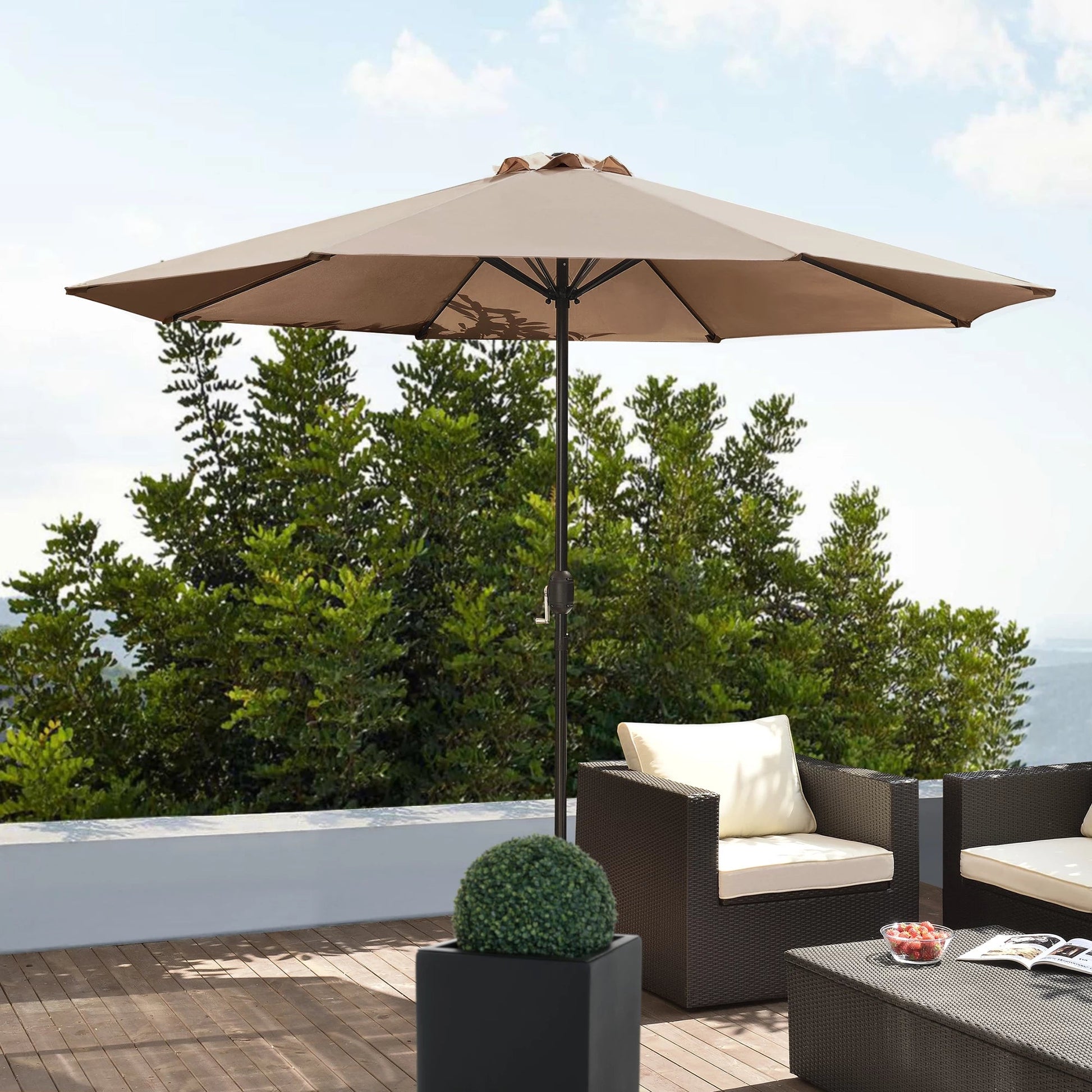 In And OutdoorMatch Tuinparasol Karlee - Stokparasol - 300x230 cm - Beige - Deluxe Look Sunshade