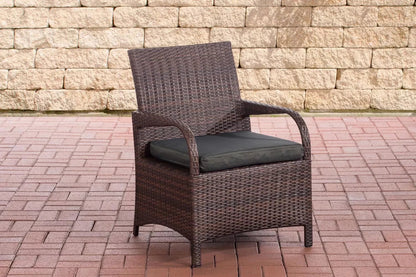 In And OutdoorMatch Tuinstoel Adriana - Antraciet - Weerbestendig - Loungestoel look - Wicker - Tuinstoelen set van 1 Garden Chair