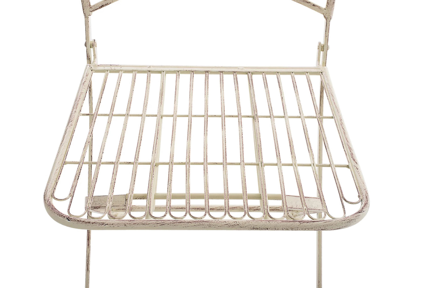 In And OutdoorMatch Tuinstoel Dina - Beige - Set van 2 - Klapstoel - Ijzer - Buitenstoel - Stoel - Hoge kwaliteit - Stijlvolle tuinstoel - Handgemaakt antiek patina Garden Chair