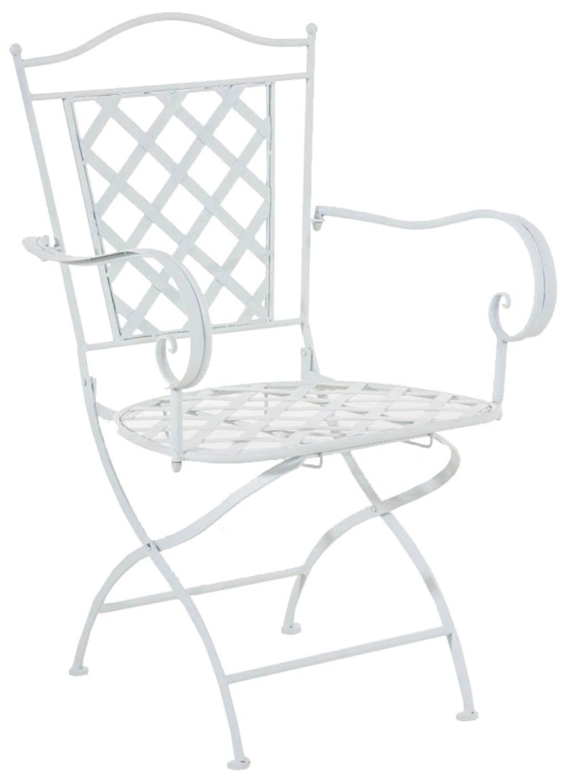 In And OutdoorMatch Tuinstoel Fatima - Zilverkleurig - Set van 2 - IJzer - Buitenstoel - Stoel - Hoge kwaliteit - Stijlvolle tuinstoel - Handgemaakte antieke patina Garden Chair