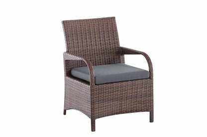 In And OutdoorMatch Tuinstoel Jovan - Iron grijs - Weatherproof - Lounge chair look - Wicker - Tuinstoelen set van 1 Garden Chair