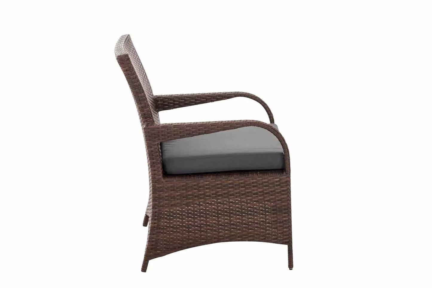 In And OutdoorMatch Tuinstoel Jovan - Iron grijs - Weatherproof - Lounge chair look - Wicker - Tuinstoelen set van 1 Garden Chair