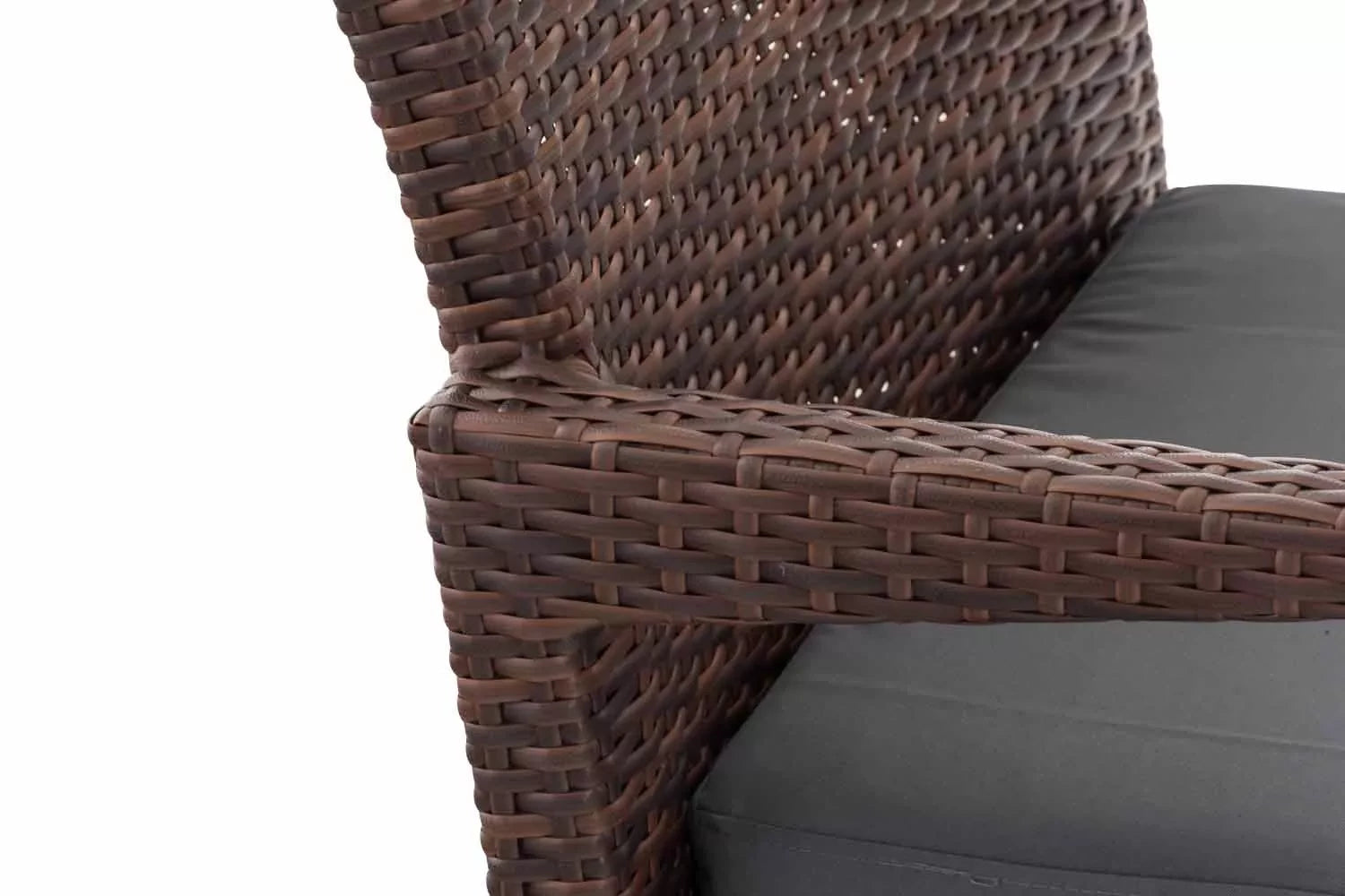 In And OutdoorMatch Tuinstoel Jovan - Iron grijs - Weatherproof - Lounge chair look - Wicker - Tuinstoelen set van 1 Garden Chair