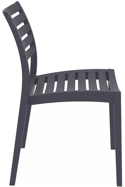 In And OutdoorMatch Tuinstoel Ryleigh - Zwart - Modern Design - Rugleuning - Voor Binnen - Buiten - Kunststof Zitting Garden Chair