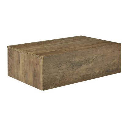 In And OutdoorMatch Wandplank Alivia - Met Lade - Zwevend - 46x30x15 cm - Houtkleurig - Stijlvol Plank Wandplank