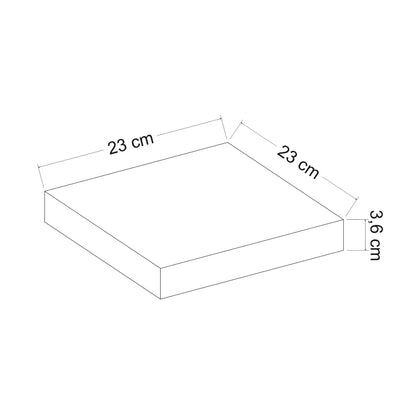 In And OutdoorMatch Wandplank Aquille - 36x23x23 cm - Wit - MDF Wandplank