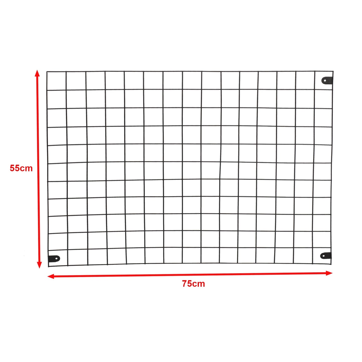 In And OutdoorMatch Wandrek Shirs - Industrieel - Metaal - 75x55cm - Zwart - Multifunctioneel - Decoratief Wandplank