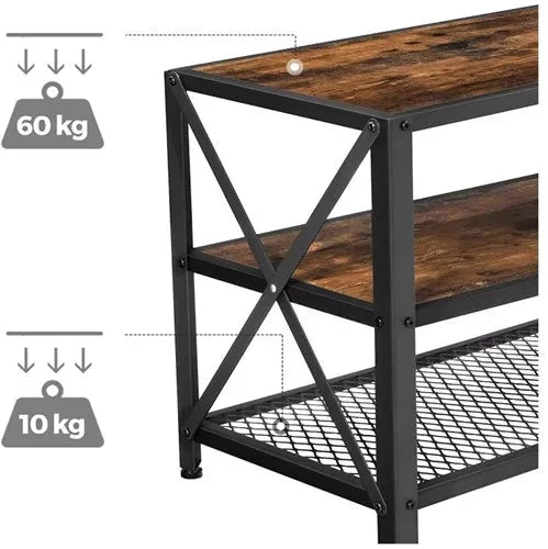 In And OutdoorMatch kast industrieel Kevinho - Meubelkast - Hout - Bruin/zwart - 140x39x50cm TV-meubel