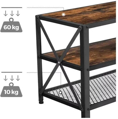 In And OutdoorMatch kast industrieel Kevinho - Meubelkast - Hout - Bruin/zwart - 140x39x50cm TV-meubel