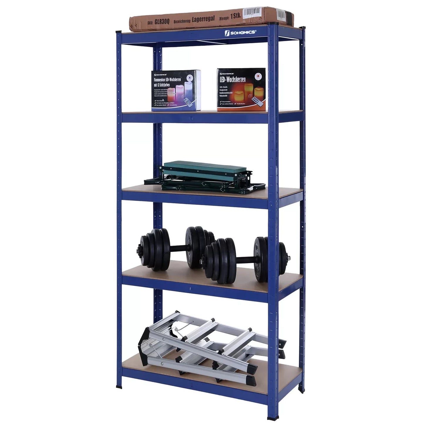 In And OutdoorMatch stellingkast Rylee - 90x40x180cm - Set van 1 - Opbergrek - Metaal - 175 kg draagvermogen - Verstelbaar storage rack