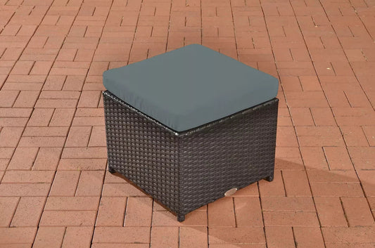 In And OutdoorMatch tuinpoef Christina - voetenbank tuin - tuinkruk - buitenpoef - Kruk - IJzergrijs - 47,5 x 47,5 cm Hocker / Poef